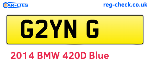 G2YNG are the vehicle registration plates.
