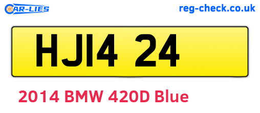 HJI424 are the vehicle registration plates.