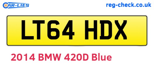 LT64HDX are the vehicle registration plates.