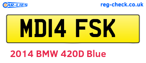 MD14FSK are the vehicle registration plates.