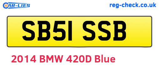 SB51SSB are the vehicle registration plates.