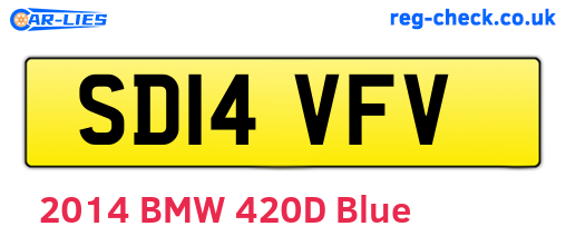 SD14VFV are the vehicle registration plates.