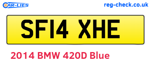 SF14XHE are the vehicle registration plates.