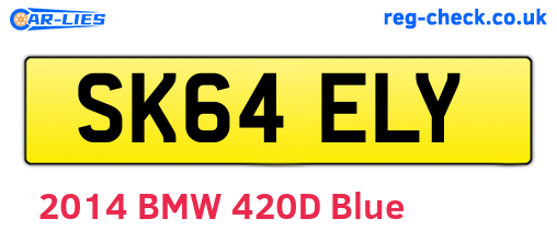 SK64ELY are the vehicle registration plates.
