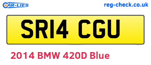 SR14CGU are the vehicle registration plates.