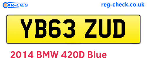 YB63ZUD are the vehicle registration plates.