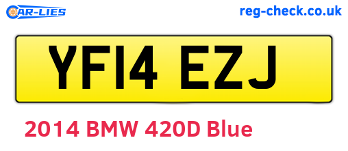 YF14EZJ are the vehicle registration plates.