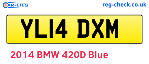 YL14DXM are the vehicle registration plates.
