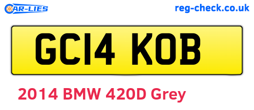 GC14KOB are the vehicle registration plates.