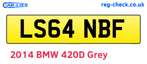 LS64NBF are the vehicle registration plates.