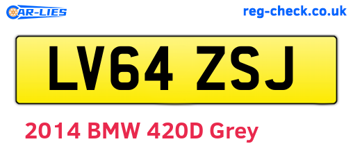 LV64ZSJ are the vehicle registration plates.