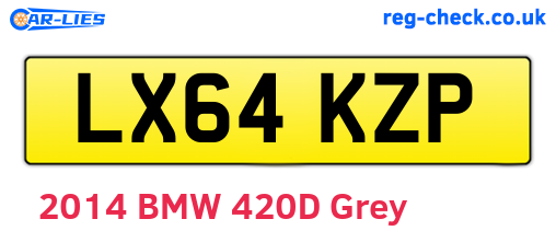 LX64KZP are the vehicle registration plates.