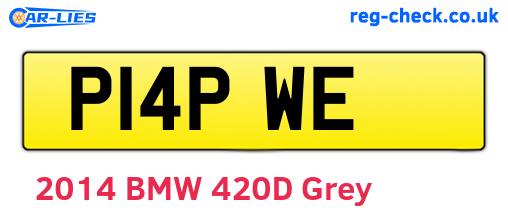 P14PWE are the vehicle registration plates.