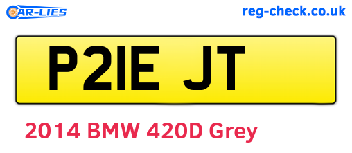 P21EJT are the vehicle registration plates.