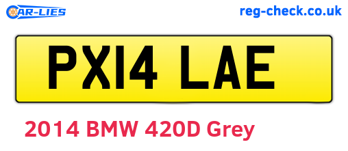 PX14LAE are the vehicle registration plates.