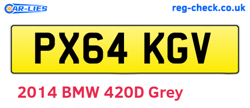 PX64KGV are the vehicle registration plates.