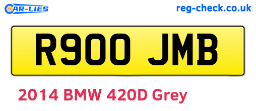 R900JMB are the vehicle registration plates.