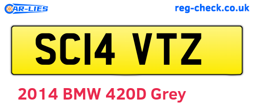 SC14VTZ are the vehicle registration plates.