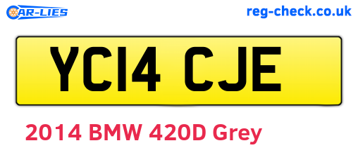 YC14CJE are the vehicle registration plates.