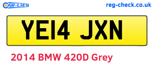 YE14JXN are the vehicle registration plates.