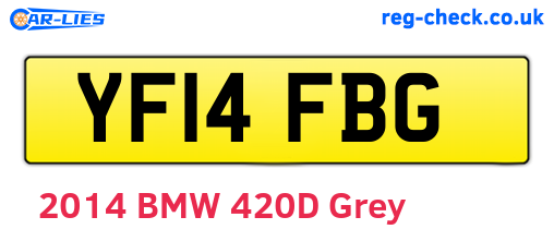 YF14FBG are the vehicle registration plates.