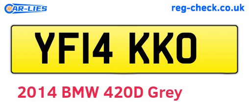 YF14KKO are the vehicle registration plates.