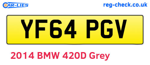 YF64PGV are the vehicle registration plates.