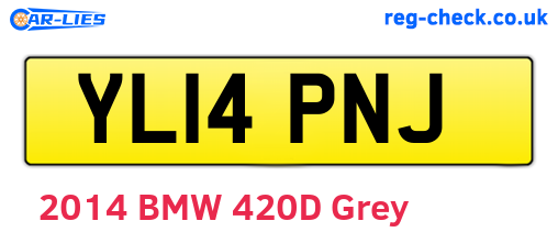 YL14PNJ are the vehicle registration plates.