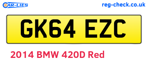 GK64EZC are the vehicle registration plates.