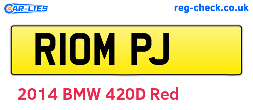 R10MPJ are the vehicle registration plates.