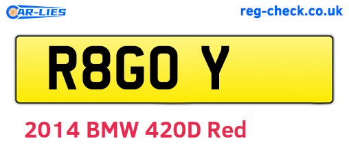 R8GOY are the vehicle registration plates.