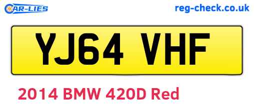 YJ64VHF are the vehicle registration plates.