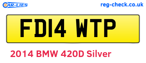 FD14WTP are the vehicle registration plates.