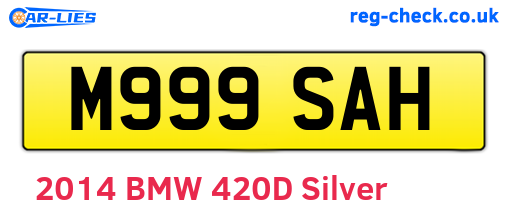 M999SAH are the vehicle registration plates.