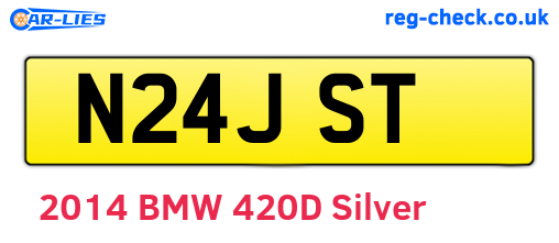 N24JST are the vehicle registration plates.