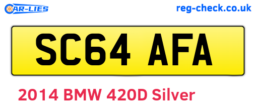 SC64AFA are the vehicle registration plates.