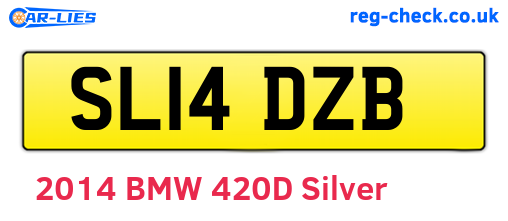 SL14DZB are the vehicle registration plates.