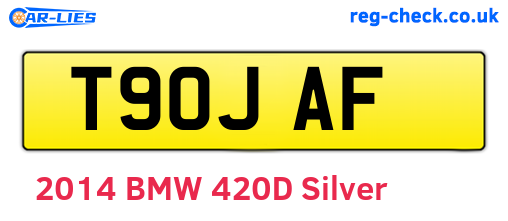 T90JAF are the vehicle registration plates.