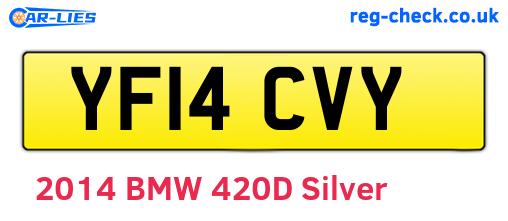 YF14CVY are the vehicle registration plates.