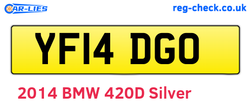 YF14DGO are the vehicle registration plates.