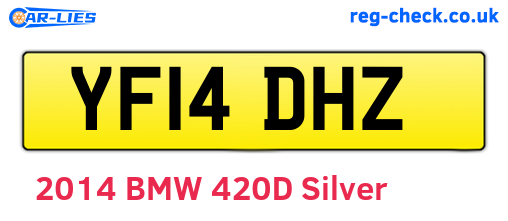YF14DHZ are the vehicle registration plates.