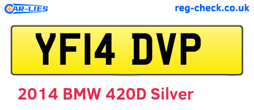 YF14DVP are the vehicle registration plates.