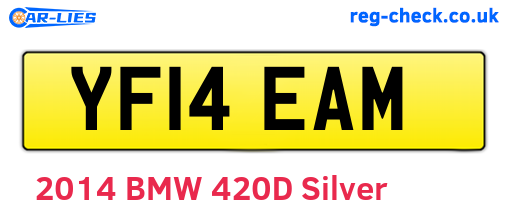 YF14EAM are the vehicle registration plates.