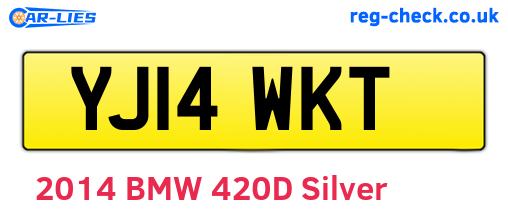 YJ14WKT are the vehicle registration plates.
