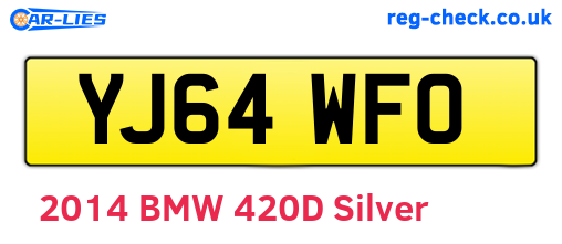 YJ64WFO are the vehicle registration plates.