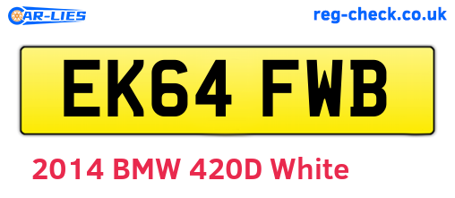 EK64FWB are the vehicle registration plates.