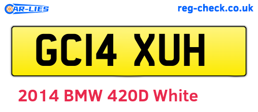 GC14XUH are the vehicle registration plates.