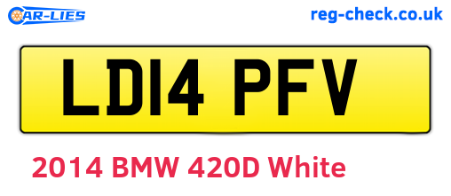 LD14PFV are the vehicle registration plates.