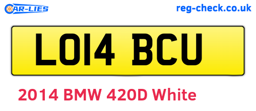 LO14BCU are the vehicle registration plates.