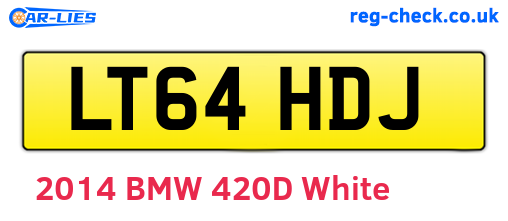 LT64HDJ are the vehicle registration plates.